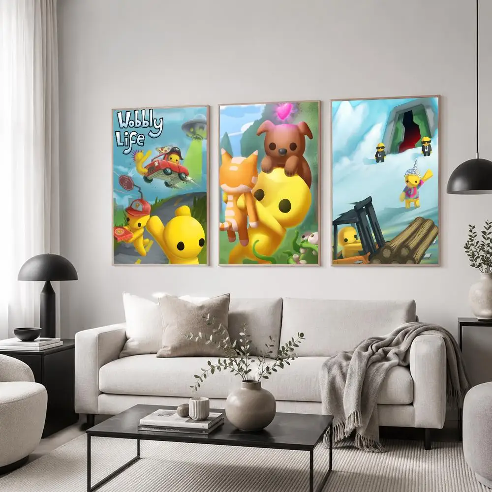 W-Wobbly Life Poster Classic Poster HD Art Sticky Wall Waterproof Home Living Room Bedroom Bar Aesthetic Decoration