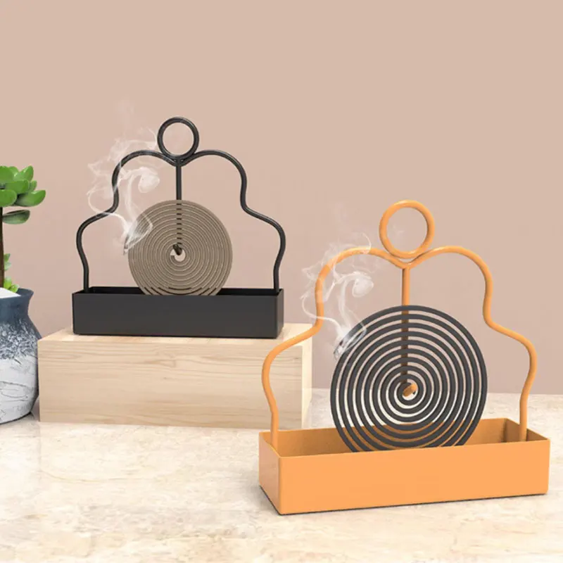 Iron Mosquito Coil Holder Incense Storage Rack Coil Incense Burner Frame Rack For Household Bedroom