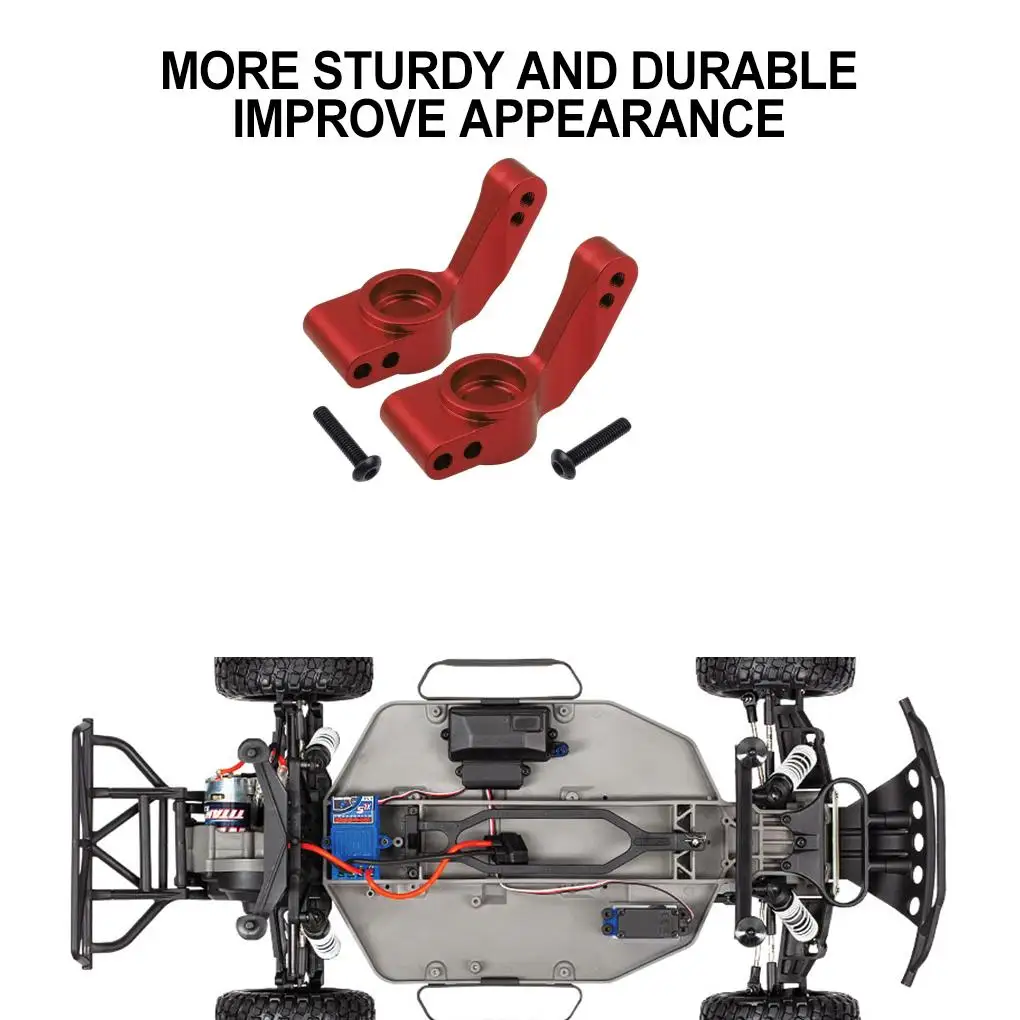 RCGOFOLLOW 1/10 Aluminum Alloy Wear Resistant Rear Hub Carrier RC Upgrade Part Rear Hubs For SLASH 2WD RC Car Part Red