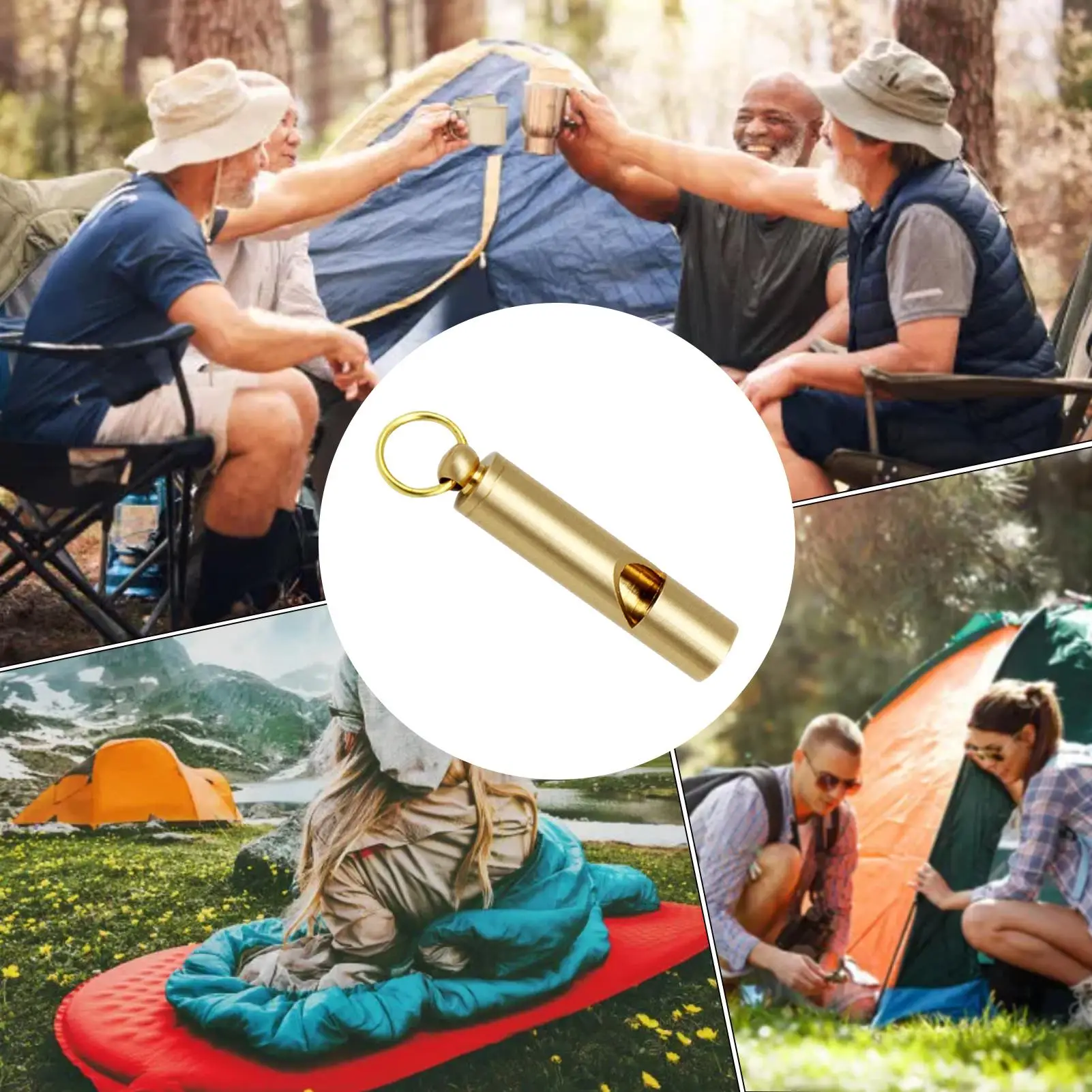 Многофункциональный латунный аварийный свисток для выживания, портативный брелок, уличные инструменты, спасатель, металлические свистки для тренеров, чаек