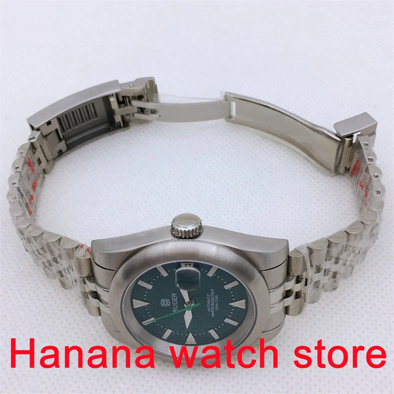 36mm39mm Blue dial Men's diving watch NH35A movement sapphire glass sliding lock C3 green luminous