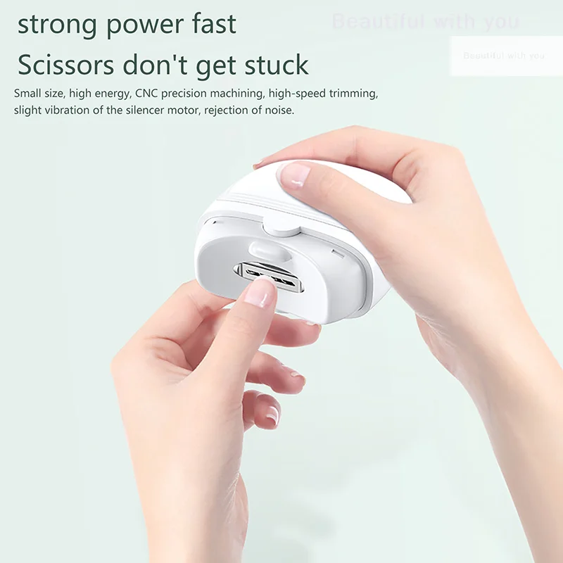 

NewElectric Automatic Nail Clippers For Adults Baby Pedicure Finger Toe Scissors Nail Debris Container Anti-Splash Manicure