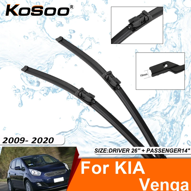 Щетка стеклоочистителя для KIA Venga 2009-2020, резиновая насадка для лобового стекла, аксессуар для переднего стеклоочистителя