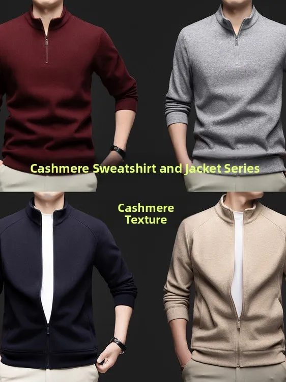

New Zipper Wool Stand Collar Knitted Cardigan Men's Sweater Thiened Casual Outerwear Warm for Autumn Winter Leisure Sle