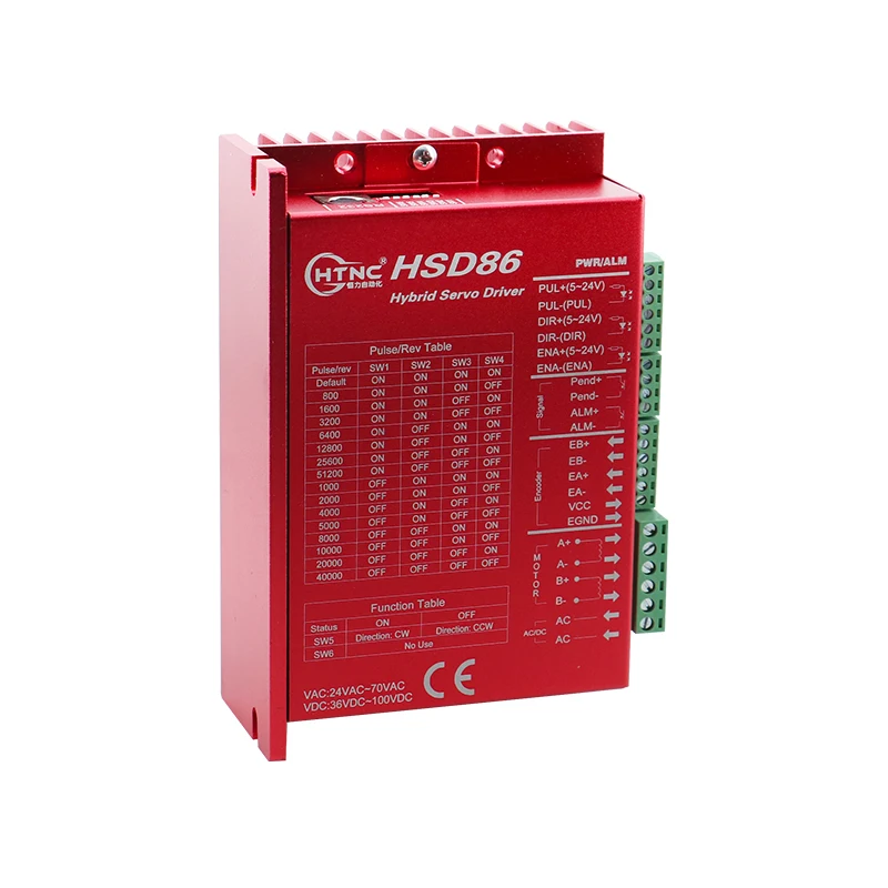 HLTNC Hybrid Servo Controller Driver HSD86H AC20V ~ 80V(DC30-110V) 6A for Nema34 86 Motor for Cnc