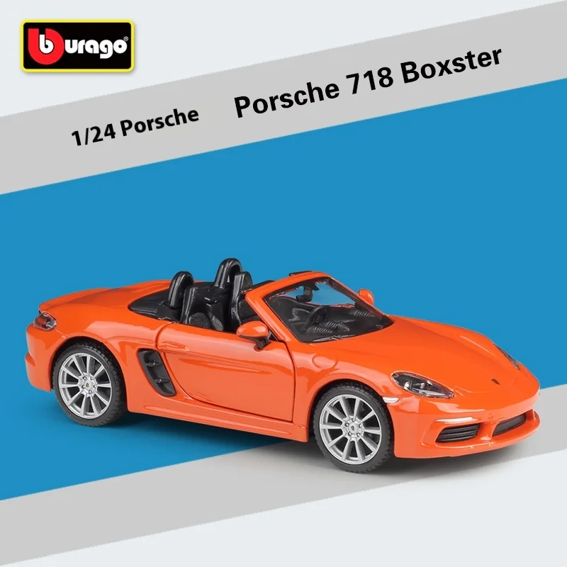 Porsche Porsche 718 Boxster roadster is 1:24 taller than the United States, and the simulation alloy car model collects gifts.