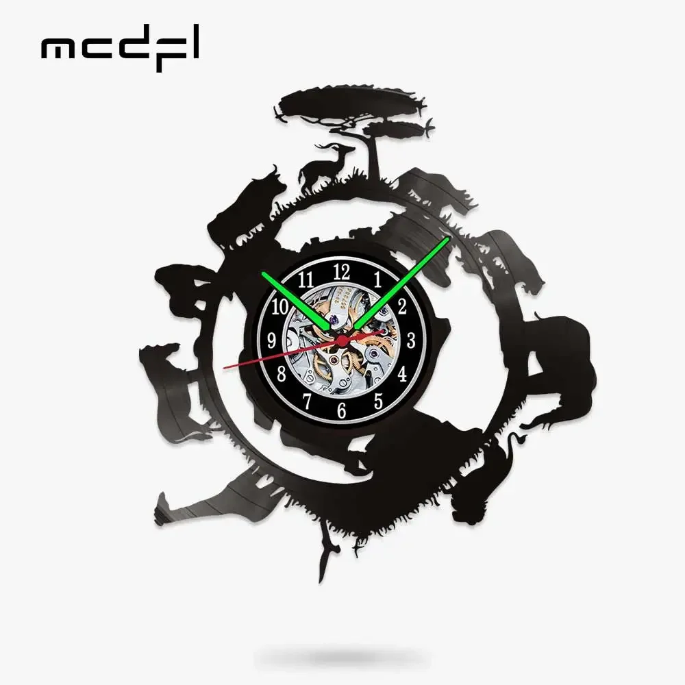 MCDFL Vinyl Records Clocks Wall Home Decor Teen Room Decoration Loft Style Clock Hanging Ornaments for Interior Design Bedroom