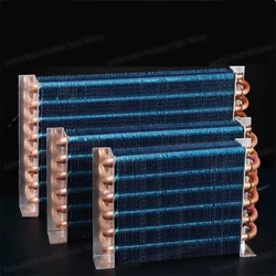 1pcs. Copper Tube Heat Exchanger For Physical Condenser Cooling Coil Refrigerator Aluminum Heat Exchanger Small Without Coating