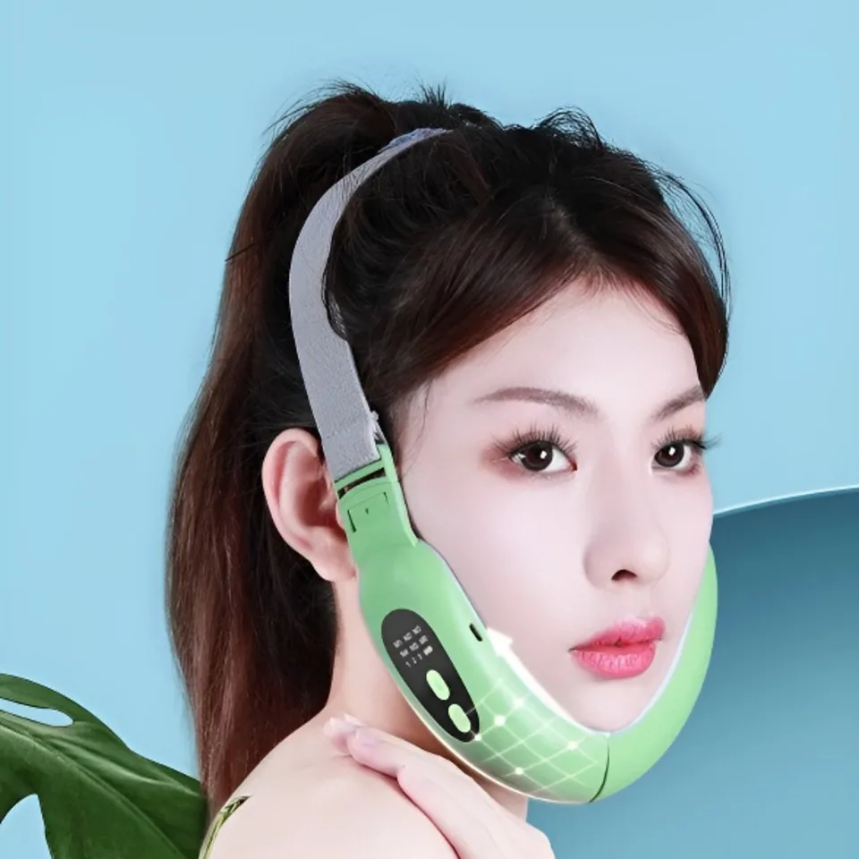 미세 전류 진동 뷰티 뷰티 마사지, 핫 압축 EMS 다기능 V 페이스 장치, 슬리밍 마사지기, 뷰티 기기