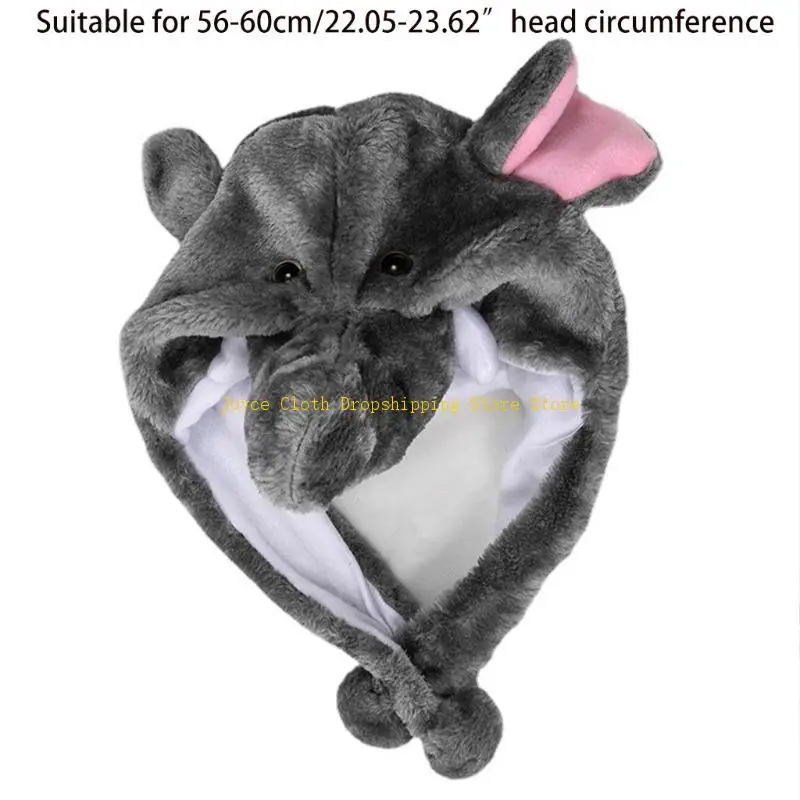 قبعة الفيل القطيفة، قبعة المخلوق المقاومة للرياح، أغطية الرأس، دعائم أداء الوالدين والطفل، 10 أقراص مضغوطة #6