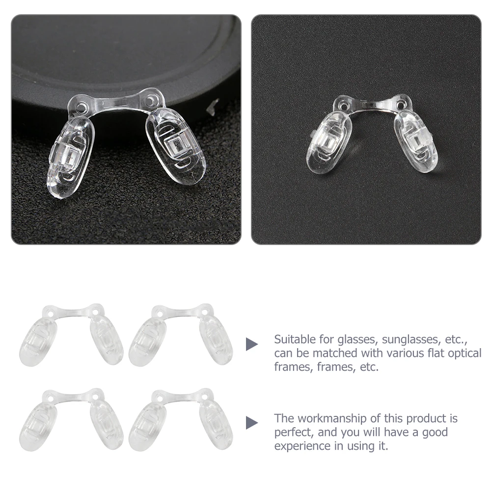 

4pcs Silicone Nose Pads for Glasses Eyeglass Frames Optical Guards Comfortable Anti Flat Frames
