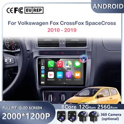 Android 15 Carplay Auto  For Volkswagen Fox CrossFox SpaceCross 2010-2019  Car Radio Stereo Multimedia Player 2din Head Unit