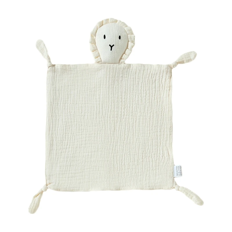 Soothe Appease Towel Comforter Cotton Handkerchief Handcloth Infant Toddler-Saliva Towel Lion Comfort Scarf Blanket