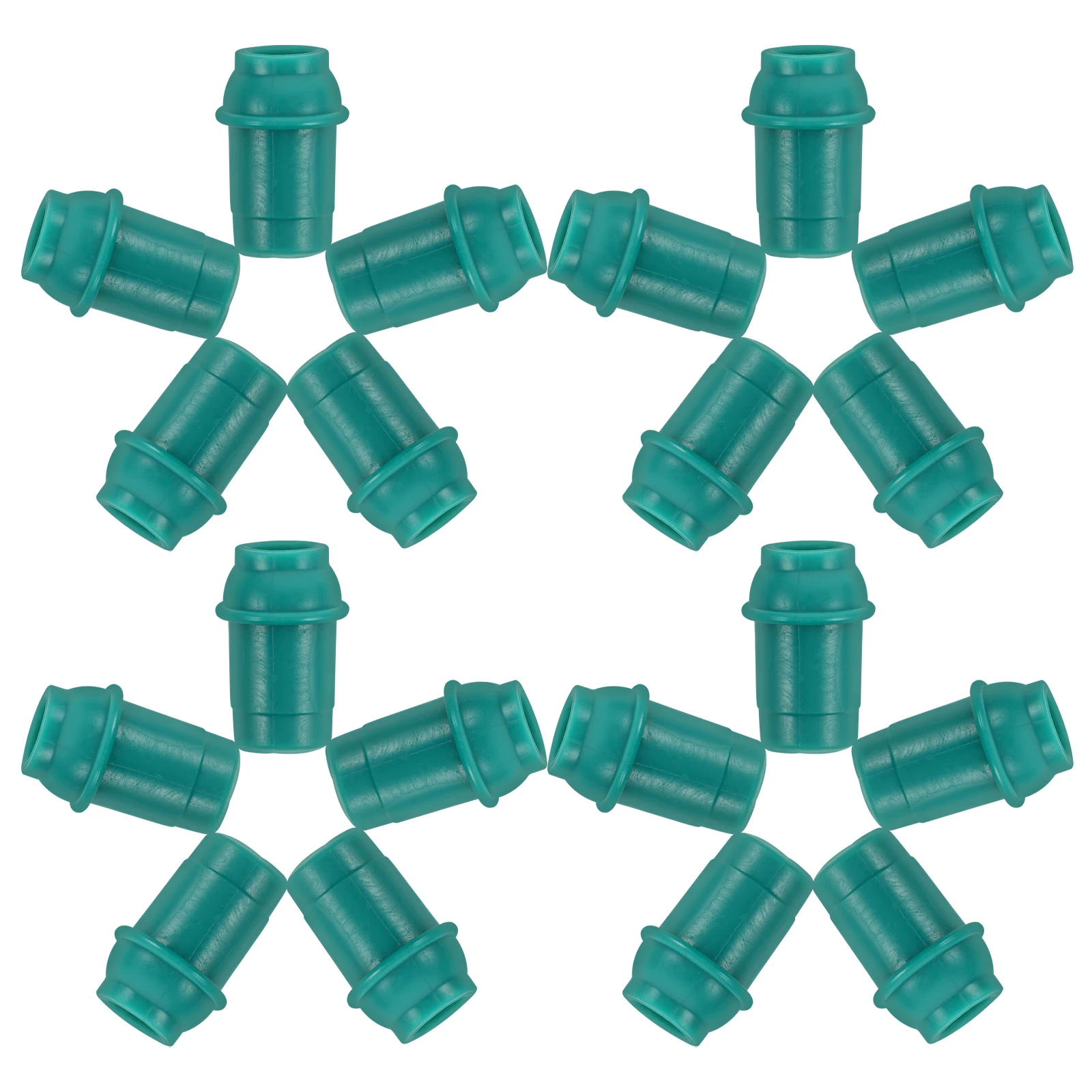 

20 Pcs Cupping Accessories Silicone Nozzle Tips for Vacuum Pump Connector Handheld Massage Device Replacement Parts Green