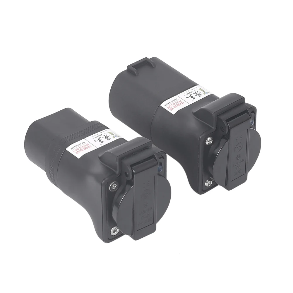 Enchufe macho/hembra tipo 2 de 220V a enchufe de CA de la UE, adaptador de carga EV portátil de 7 pines IEC 62196-2, cargador EV, Conector de