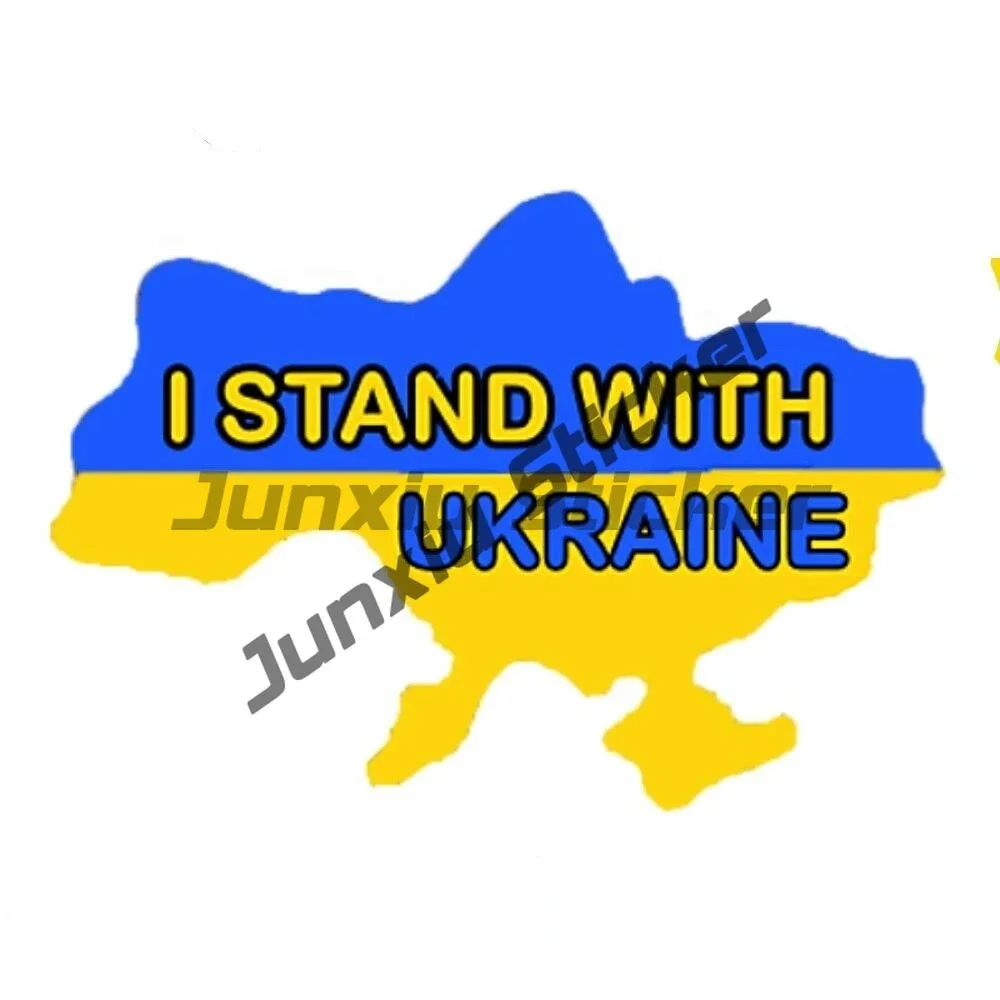 Ukraine Sticker Ukrainian Flag Trident UKR Love Heart Shape Coat of Arms of Ukraine Decor for Car Truck Bumper Anti Scratch