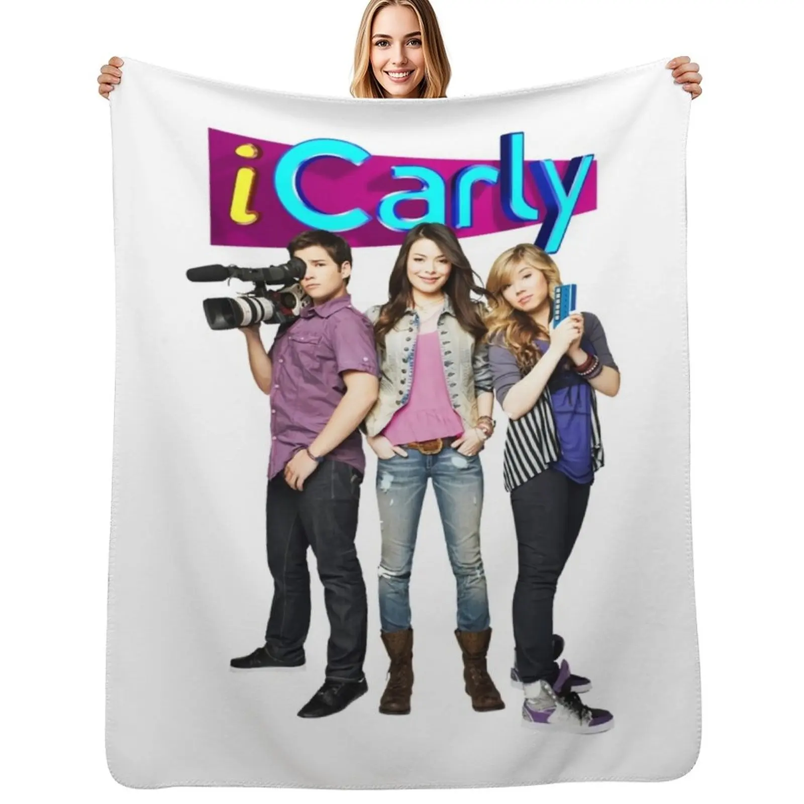 

iCarly Throw Blanket warm for winter Softest Plush Stuffeds Blankets