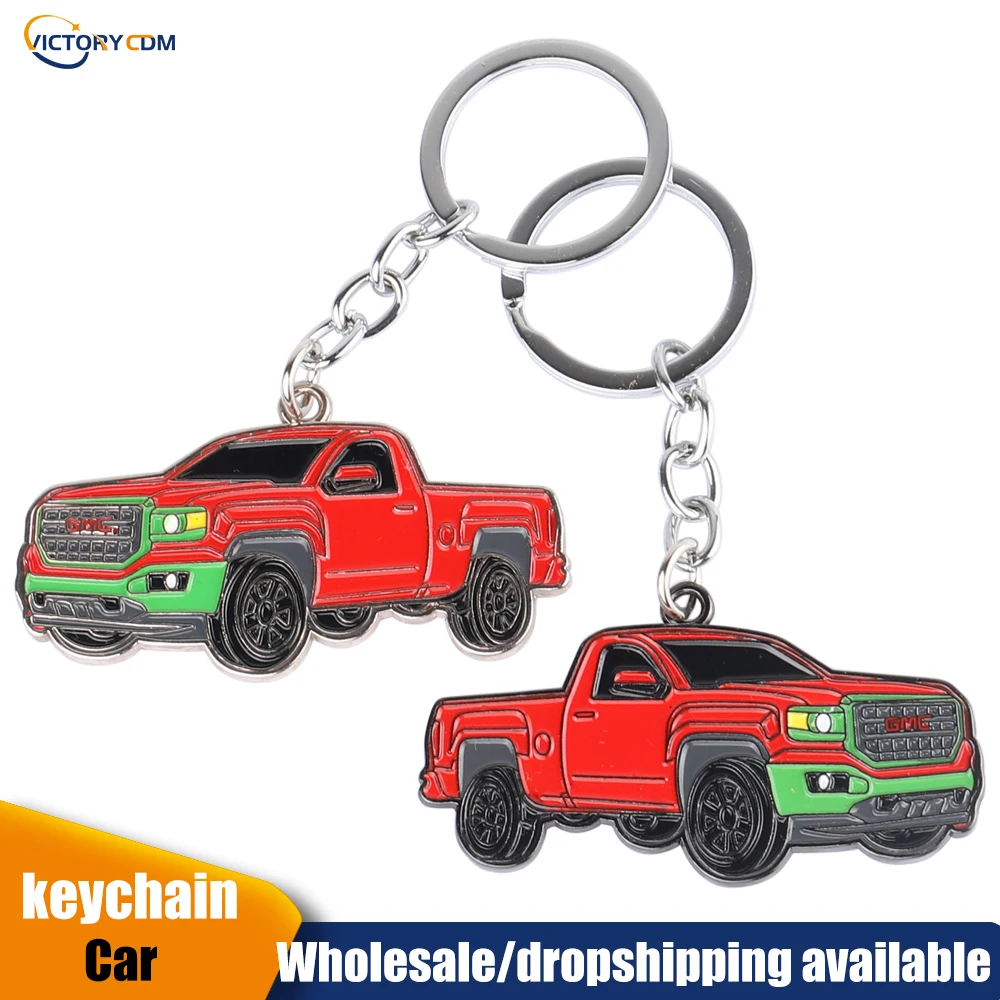 

2021 Metal 3D Car Model keychain Car Styling Keyring SUV Exquisite Gift For GMC Double sided