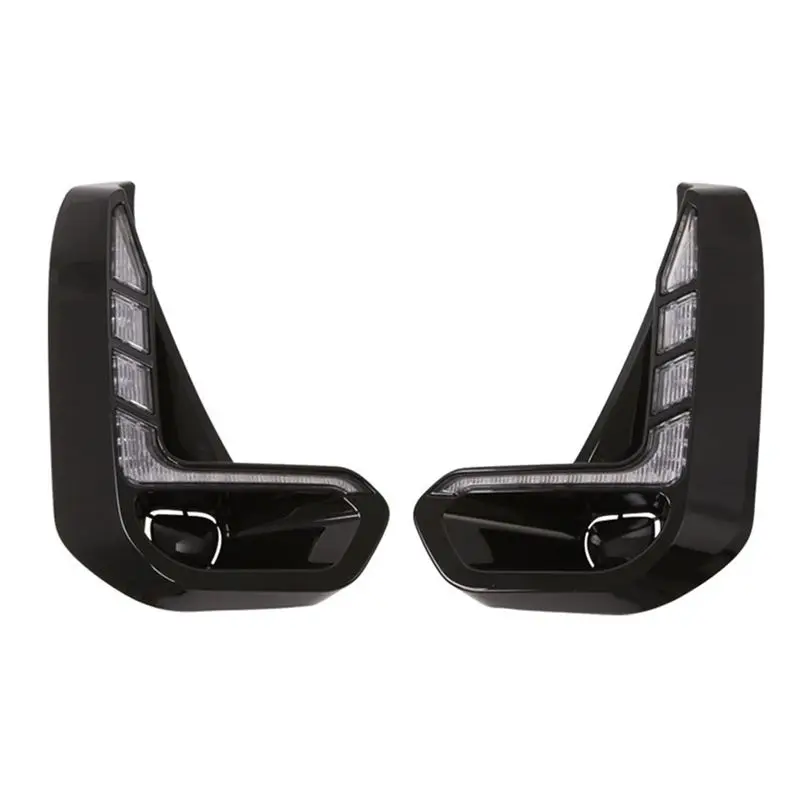 

Top!-For Toyota Hilux Revo 2020 2021 LED DRL Fog Lamp Daytime Running Light Front Bumper Driving Lamp With Yellow Turn Signal