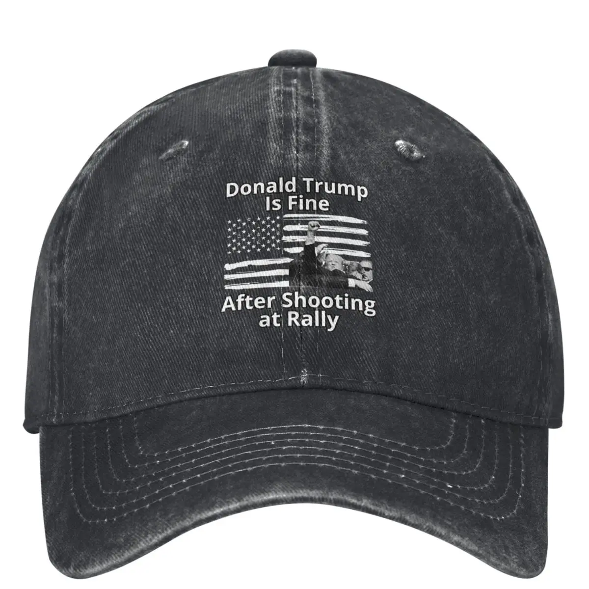 

Donald Trump Is Fine After Shooting Denim Baseball Cap Outdoor Sports Trucker Dad Hat Summer Women Men Stylish Baseball Caps