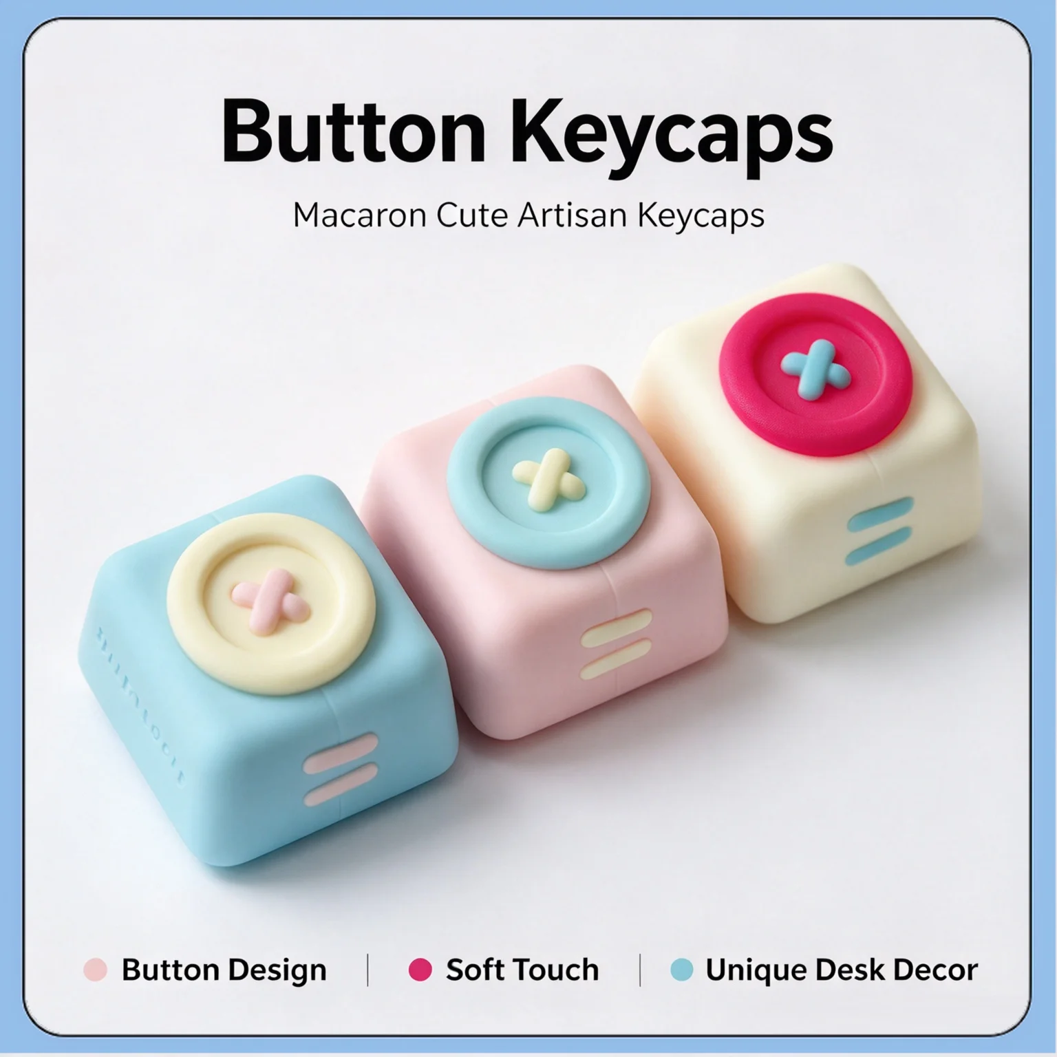 Original Cute Healing Artisan Resin Keycap Single ESC Replacement Keycap Sweet Decor Gift for MX‑Switch Mechanical Keyboard