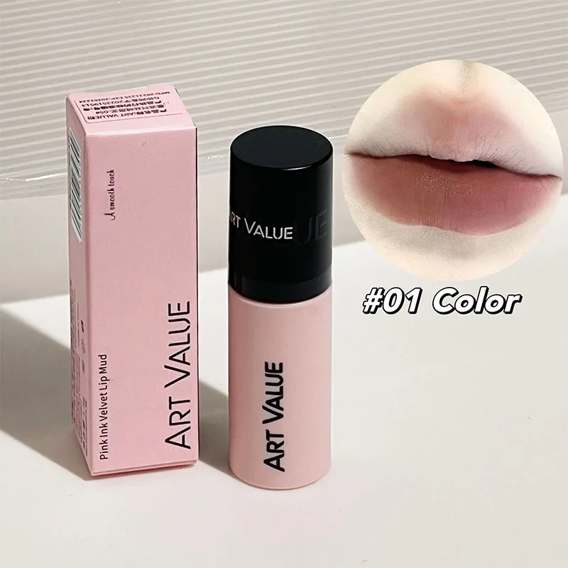 ART VALUE Matte Lipgloss Long-lasting Waterproof Silky Smooth Mist Velvet Liquid Lipstick Lightweight Makeup Lip Mud Tinted