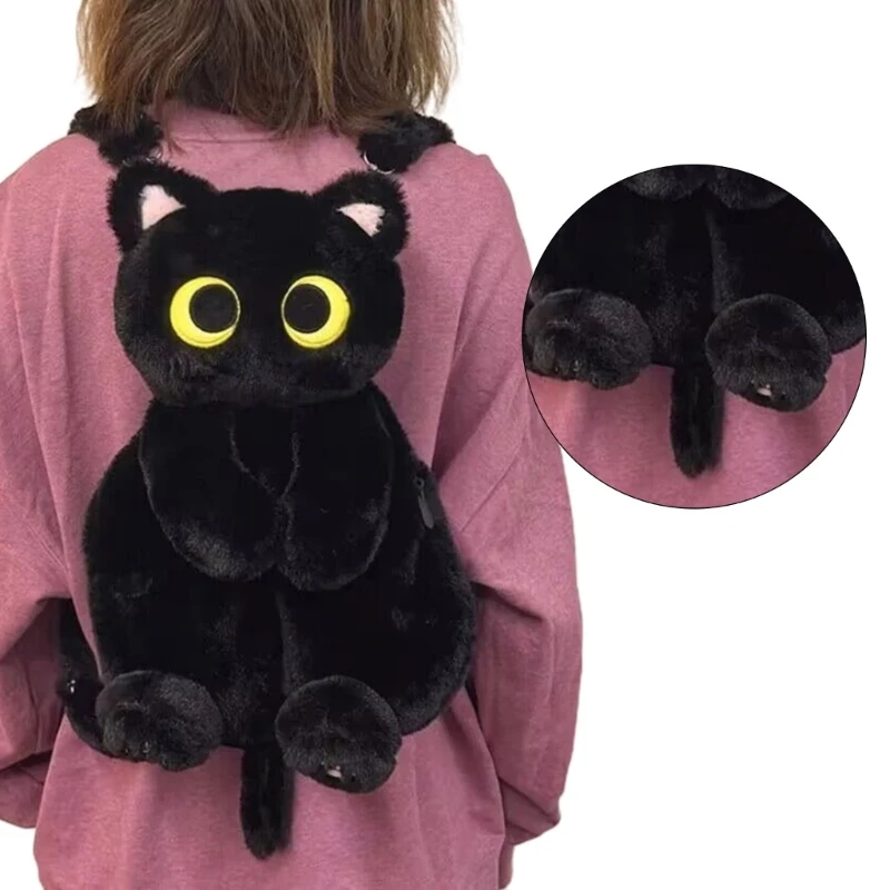 3D  Plush Backpack Cartoon School Bag Soft Comfortable Shoulders Bag for Kids Girl Gift Daily Use Women Shoulder Bag