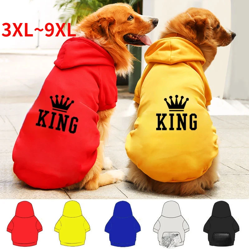 3XL~9XL Big Dog Clothing Autumn Winter Dog Sweater Warm Pet Clothing Fashion Dog Coat Small Dog