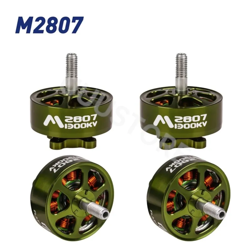 4 PCS Flashhobby M2807 2807 1300KV 3-6S Motor sem escova de alta velocidade para RC FPV Racing Drone