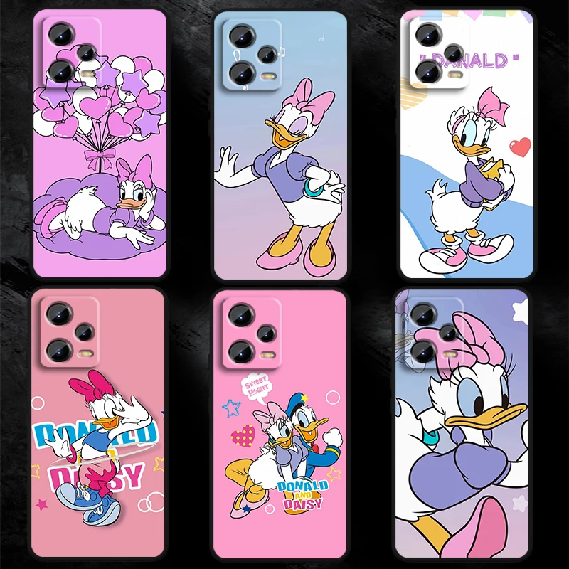 

Disney Daisy Duck Luxury For Xiaomi Redmi Note 13 12R 12 12S Turbo 11 11T 11S 10 10S Pro Plus 5G Black Funda Phone Case
