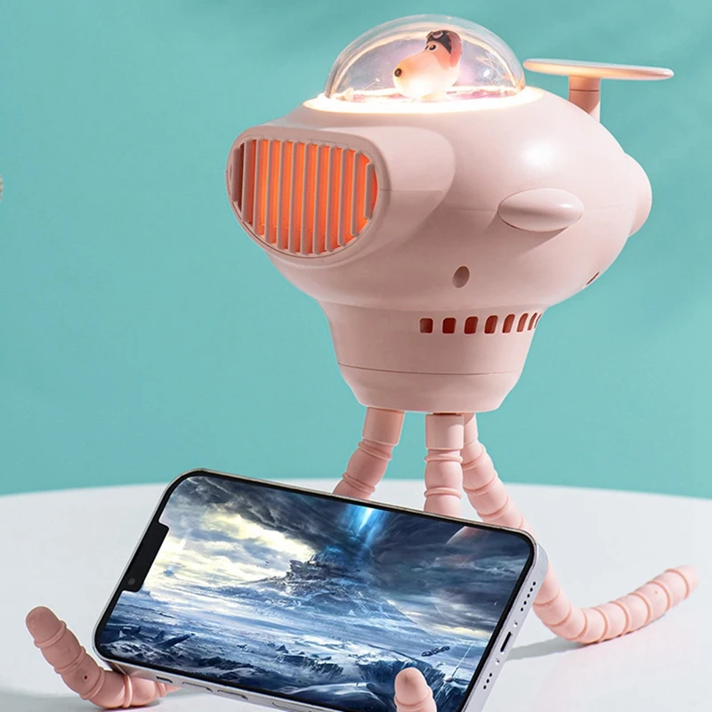 مروحة كهربائية محمولة للمنزل ، مروحة محمولة متعددة الأغراض ، كرتون جميل ، شحن USB ، تبريد الهواء ، عربة آمنة ، الأعلى مبيعاً