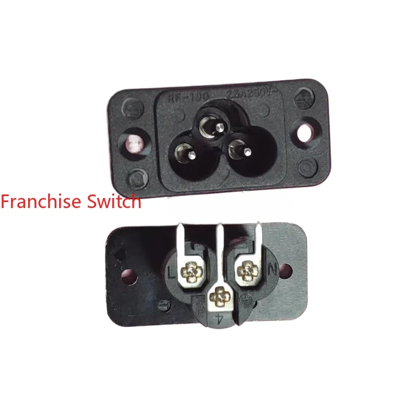 

10PCS Supply AC power socket, plum three core PCB pin RF-190