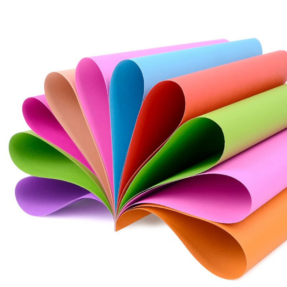 50 Uds. Hojas de papel de colores de primera calidad, papel plegable colorido DIY para Origami, artesanía a mano, decoración de fiesta escolar, mezclado 10