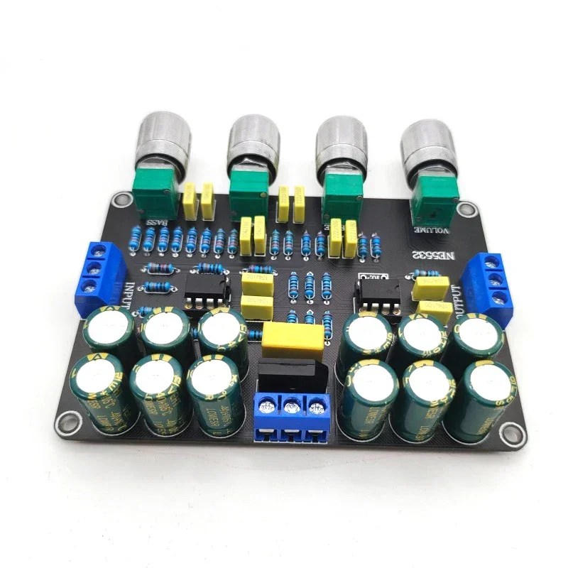 SOTAMIA Dual NE5532 Tone Preamp Equalizer Hifi Stereo Preamplifier Audio Board Treble Middle Bass Tone Control Power Amplifier