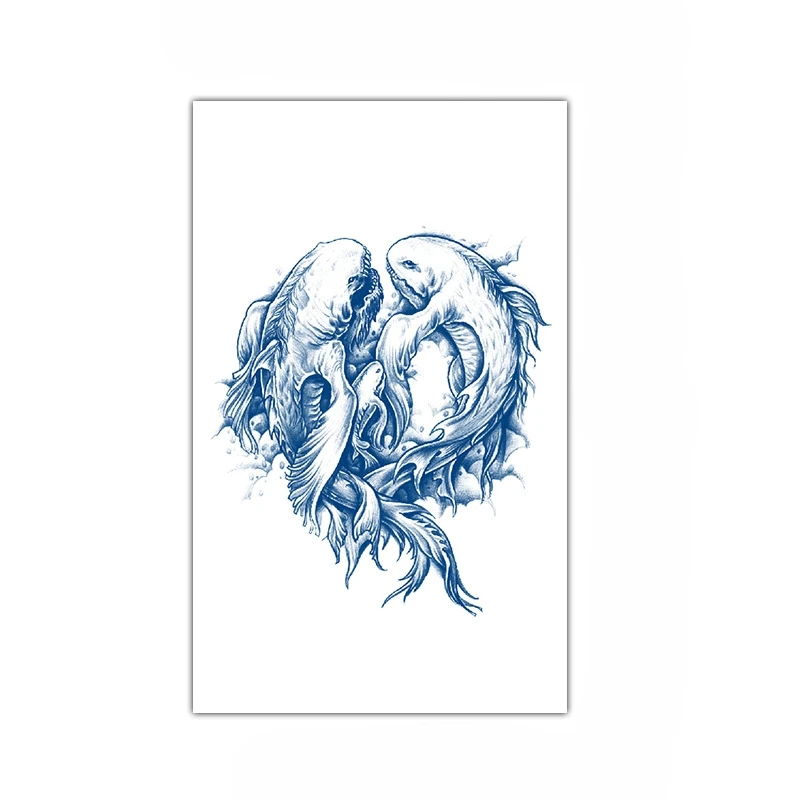 11x18 cm tatouages imperméables autocollant de tatouage demi manuel une unité aucune géométrie tatouages temporaires autocollants pour ongles précipités