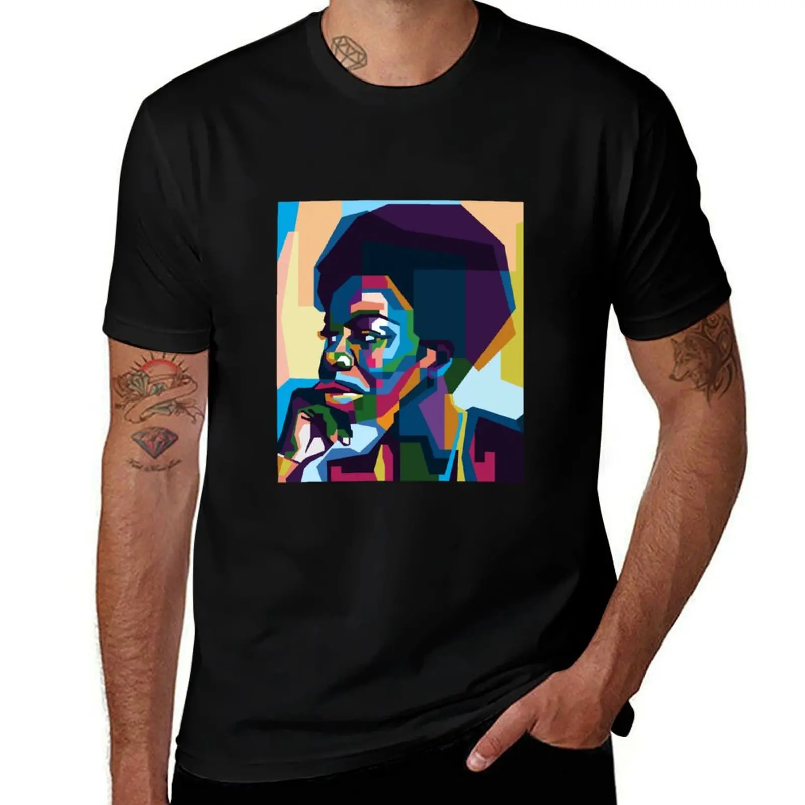 Popart abstrait Nina Simone T-shirt classique T-Shirt man clothes graphic shirts street wear t shirts men