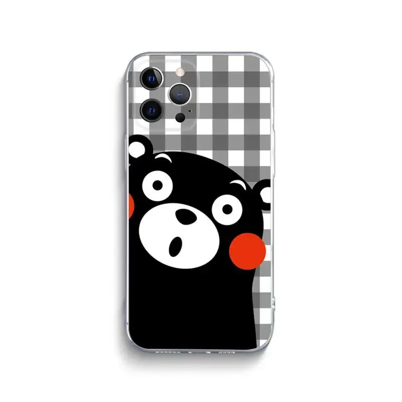 Cute Kumamon Phone Case For iPhone 15 14 13 12 11 Pro Max Xs Xr X 7 8 Plus 12 13 Mini Silicone Clear Cover