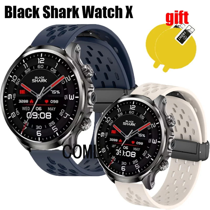 For Black Shark Watch X Strap Smart watch Wristband Silicone Sports Soft Women Men Band Screen protector Film