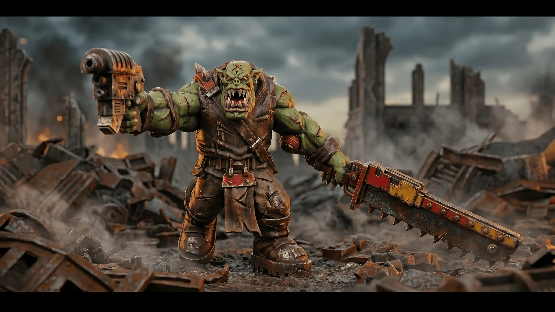 Brutal Orc Raiders Miniature,3d Printing,Gray Resin,Unpainted,Game Miniatures,Model Collection,Character Figure,Orc