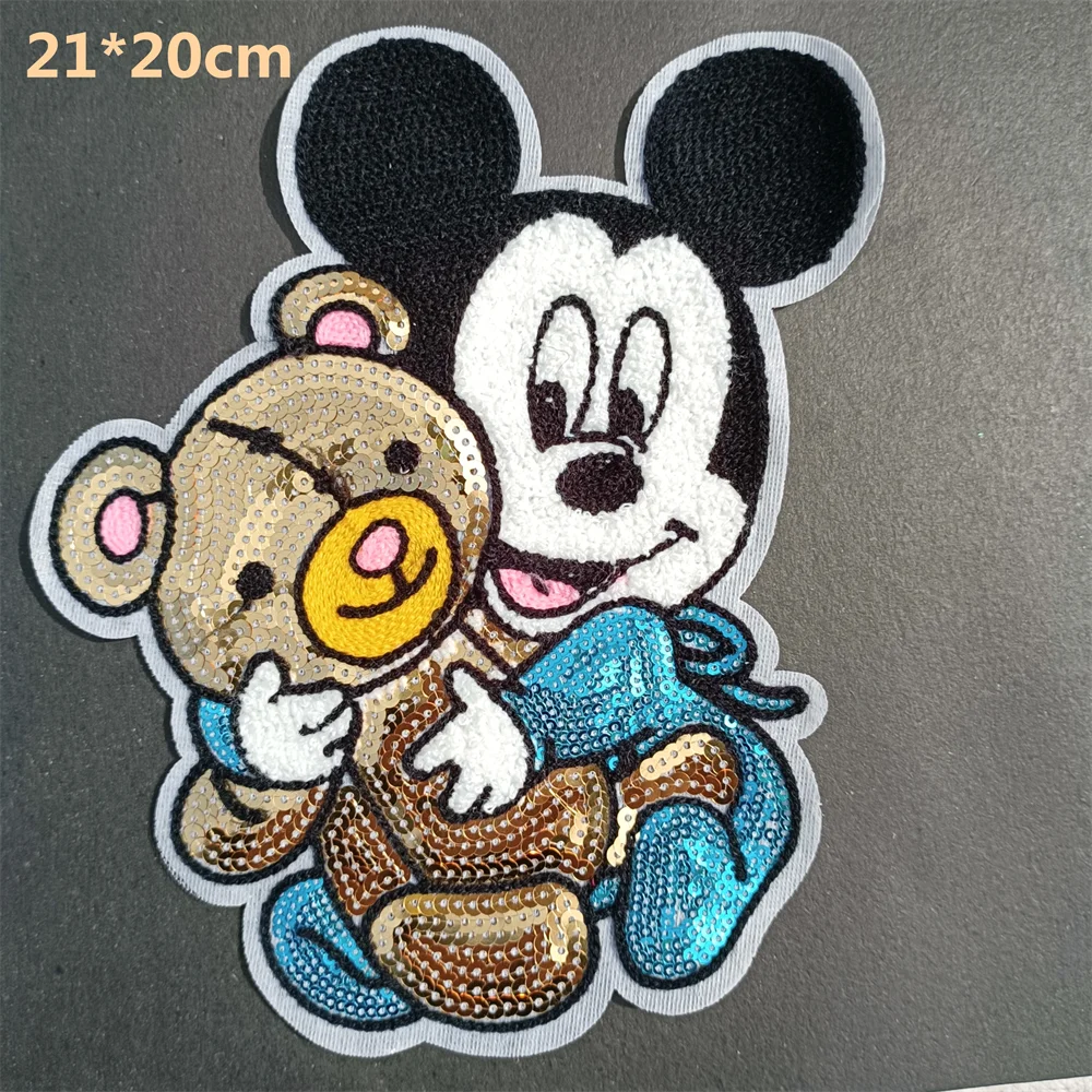 Hot Sale DIY Cartoon Mickey Mouse Clothes Patch Animal Patch Minnie Donald Duck Embroidery Patch Iron Patch Clothing Sticker