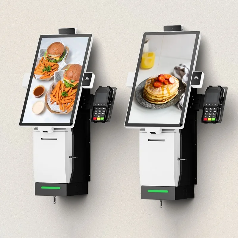 Fast Food Restaurant Wall Mount Interactive Self Ordering Machine Self Service Payment Kiosks