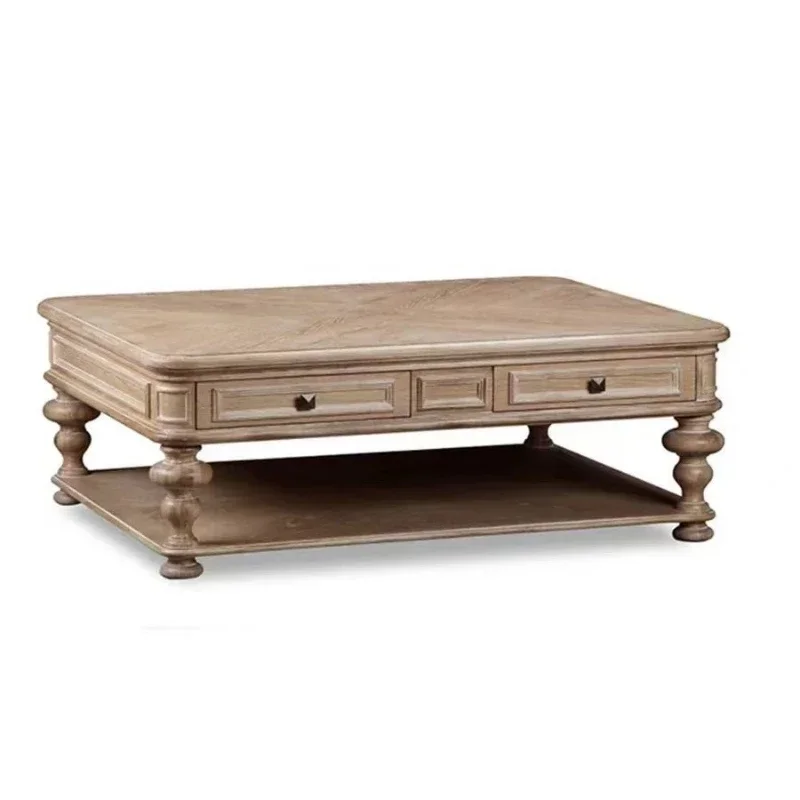 Nordic retro solid wood coffee t ble Ame rican villa tea table TV cabin et combin ation livi ng r oom