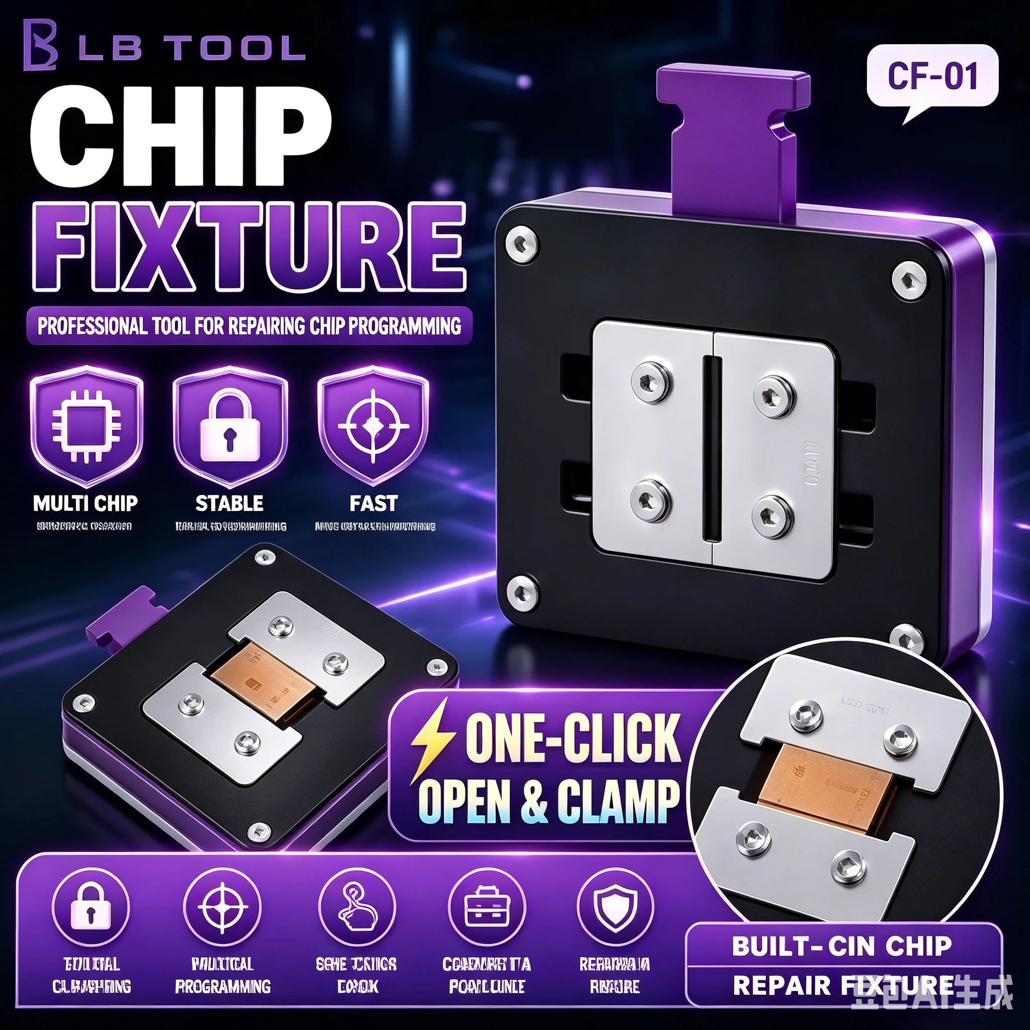 LB TOOL  Adjustable Chip Fixture For Phone IC CPU BGA Repair Clamp Mobile Motherboard Soldering Fix Holder