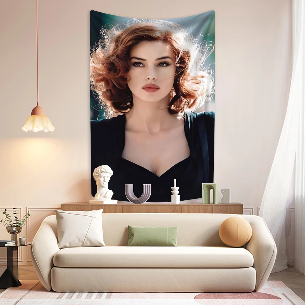 Classic Movie Malena Tapestry Monica Bellucci Printed Vintage Home Decor Aesthetics Wall Hanging Bedroom Background Cloth