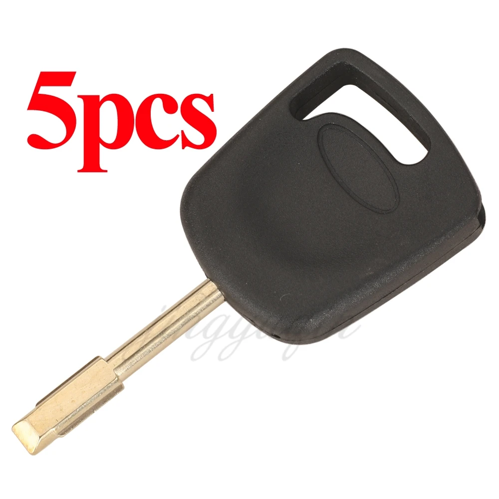 Jingyuqin 5pcs Remote Car Key Shell With Transponder Chip Holder For Ford Focus Mondeo KA Transit Connect Jaguar XJ8 FO21 Blade