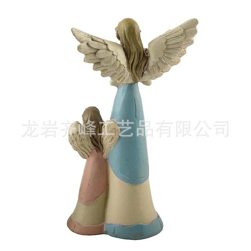 هدية عيد الأم هدية عيد ميلاد ديكور المنزل لطيف الملاك الراتنج الحرفية أمي والطفل بقعة السلع #4