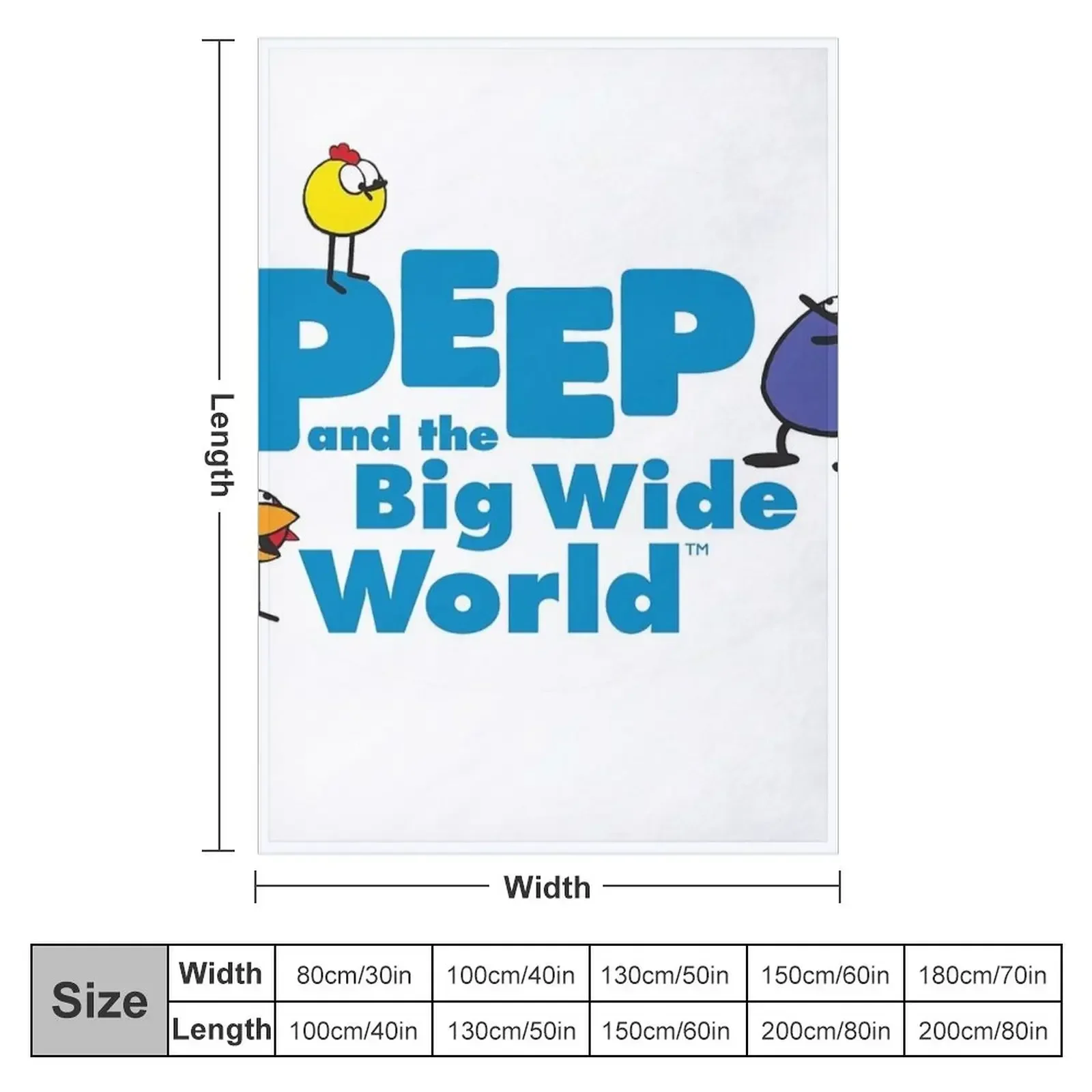 Peep and the Big Wide World Throw Blanket Warm Luxury Blankets