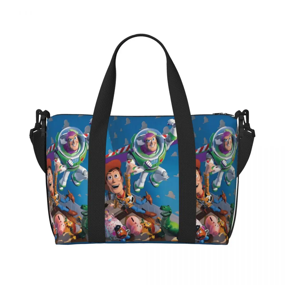 

Большая сумка-тоут «История игрушек», женская сумка-шоппер на плечо в стиле аниме, пляжная дорожная сумка для спортзала