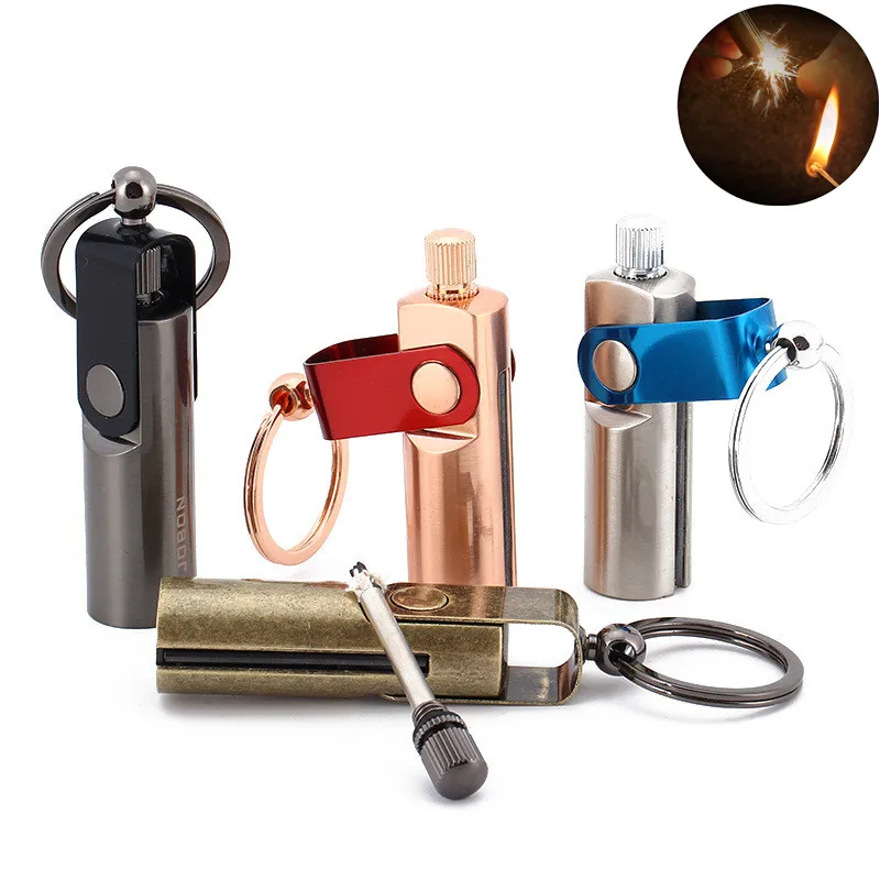 HOT 10000 Matches Keychain Lighter Torch Outdoors Lighters Portable Creative Cigarette Smoking Accessories Cool Gifts For Men