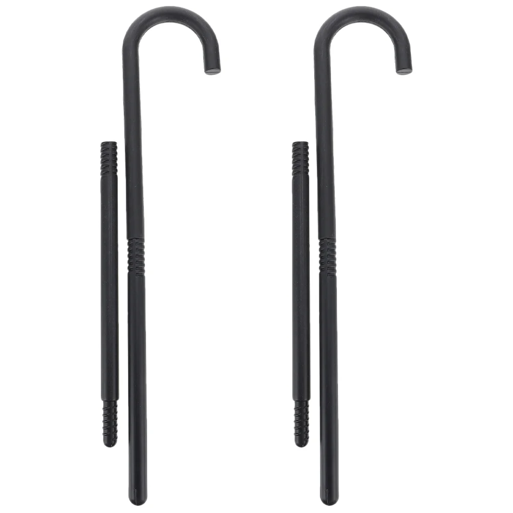 2 Sets Halloween Costumes Cross-dressing Props and Crutches Party Magician Toy for Performance Black Wands Witch Office